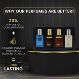 Infinity EDP Perfume Gift Set 30ml Each, Long Lasting Unisex Fragrance Pack of 4