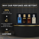 Infinity EDP Perfume Gift Set 30ml Each, Long Lasting Unisex Fragrance Pack of 4