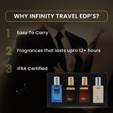 Infinity EDP Perfume Gift Set 30ml Each, Long Lasting Unisex Fragrance Pack of 4