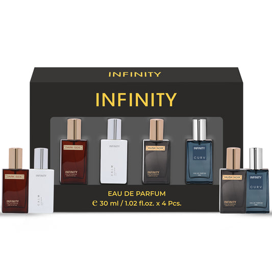 Infinity EDP Perfume Gift Set 30ml Each, Long Lasting Unisex Fragrance Pack of 4